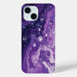 Lila Paint Pour Abstrakt Liquid Aesthetic Case-Mate iPhone Hülle