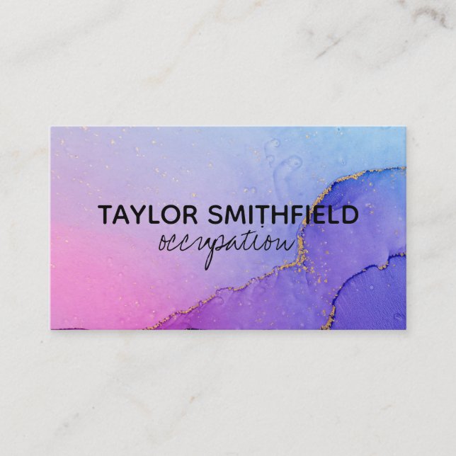 Lila Paint Spritzer Business Card Visitenkarte (Vorderseite)