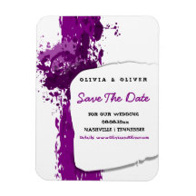 Lila Paint Spritzer - Save the Date -
