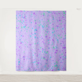 Lila Paint-Spritzer Wandteppich