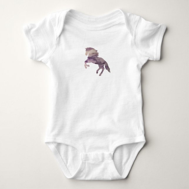 Lila Painting Baby Bodysuit Baby Strampler (Vorderseite)