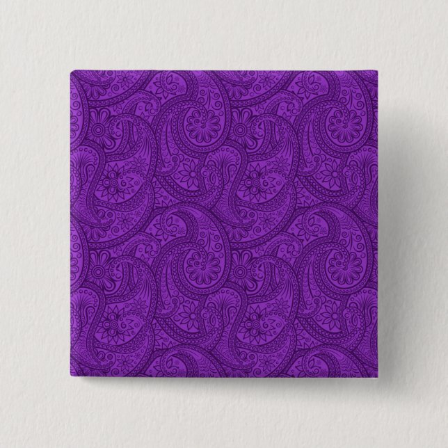 Lila Paisley Button (Vorderseite)