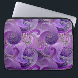 Lila Paisley Damask Muster Laptopschutzhülle<br><div class="desc">Dieses wunderschön exotische Design besticht durch ein paisley-Damast-Muster in lila Farbtönen.</div>