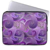 Lila Paisley Damask Muster