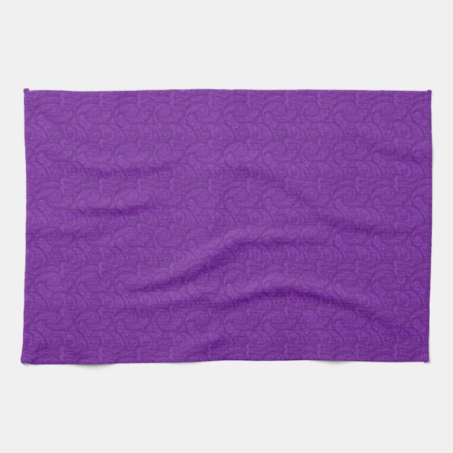Lila Paisley Geschirrtuch (Horizontal)