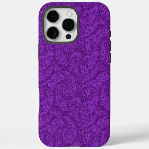 Lila Paisley iPhone 16 Pro Max Hülle