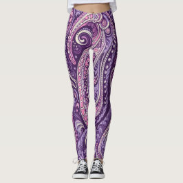 Lila Paisley Leggings