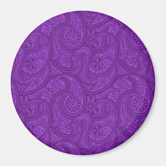 Lila Paisley Magnet (Vorne)