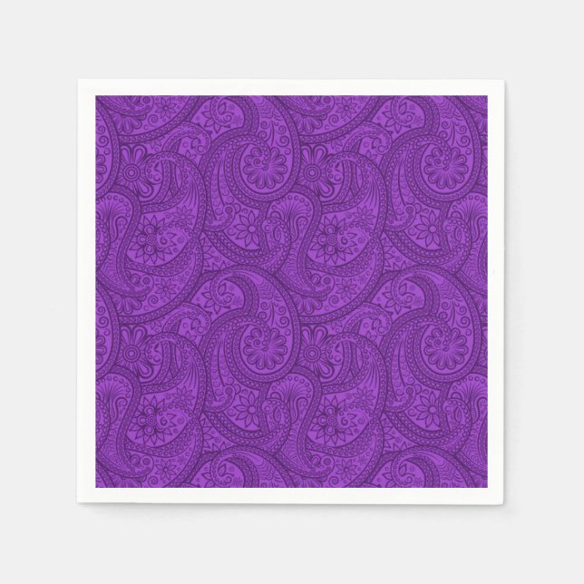 Lila Paisley Serviette (Vorderseite)