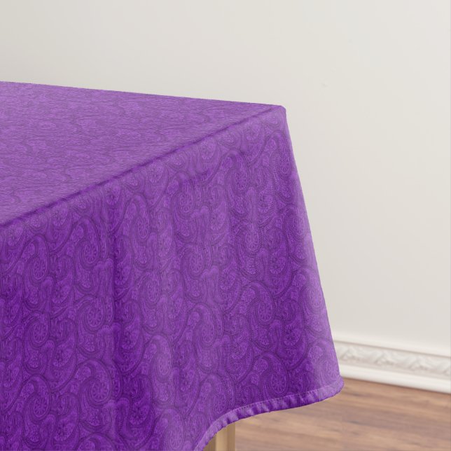 Lila Paisley Tischdecke (Beispiel)