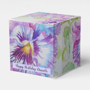 Lila Pansy Blume Blumenstrauß Party Gesichtskasten Geschenkschachtel