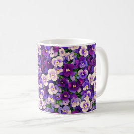 Lila Pansy Blume Kaffeetasse