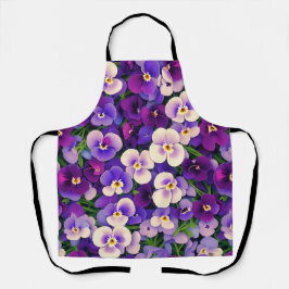 Lila Pansy Blume Schürze