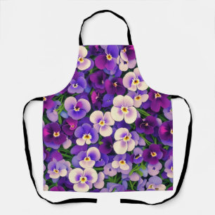 Lila Pansy Blume Schürze