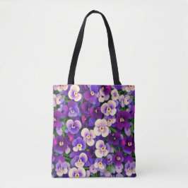 Lila Pansy Blume Tasche