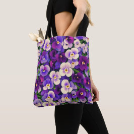 Lila Pansy Blume Tasche