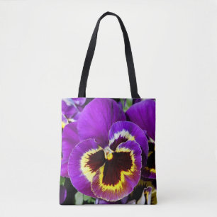 Lila Pansy-Blume Tasche