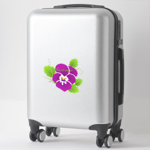 Lila Pansy Blume Thunder_Cove Aufkleber