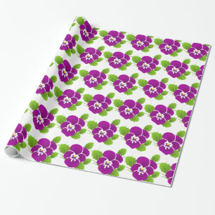 Lila Pansy Blume Thunder_Cove Geschenkpapier
