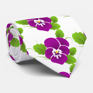 Lila Pansy Blume Thunder_Cove Krawatte