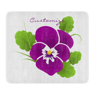 Lila Pansy Blume Thunder_Cove Schneidebrett