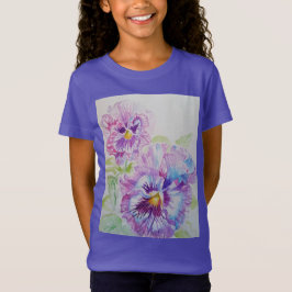 Lila Pansy Blumenstrauß-Kunst, Dichtung und Musik T-Shirt