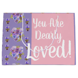 Lila Pansy Blüte Sie sind Lieblings-Geschenktasche Große Geschenktüte
