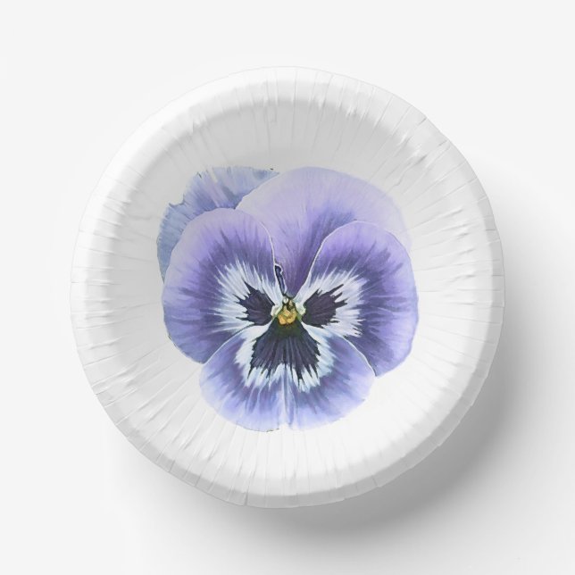 Lila Pansy Face Botanic Art Paper Teller (Vorderseite)