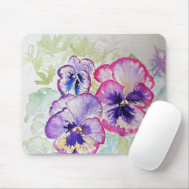 Lila Pansy Floral Blume Computermatte Pad Mousepad