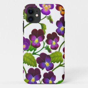 Lila Pansy-Garten-Blumen iPhone 5 Kasten title_seo2