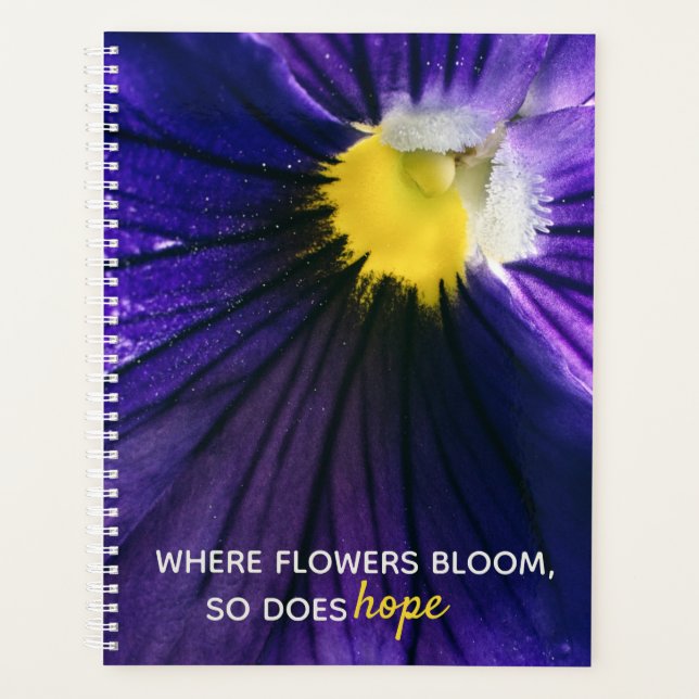 Lila Pansy-Makro-Foto modern Planer (Vorderseite)
