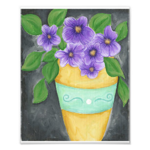 Lila Pansy Print Fotodruck