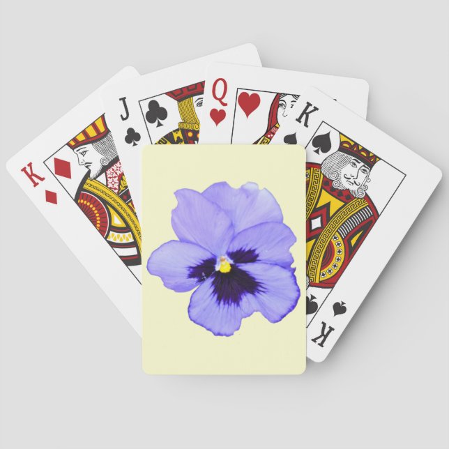 Lila Pansy Spielkarten (Rückseite)