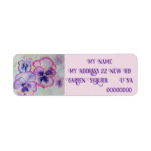 Lila Pansy Wasserfarbe Blume Blumenmuster