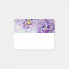Lila Pansy Watercolor Kunstmesse Der Mensch und di Post-it Klebezettel