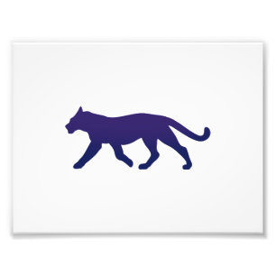 Lila Panther-Silhouette - Wählen Sie Hintergrund  Fotodruck