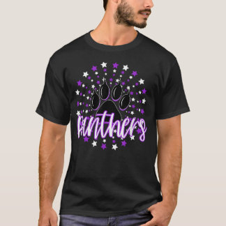 Lila Panthers Stern Schulgeist Panther Stolz T-Shirt