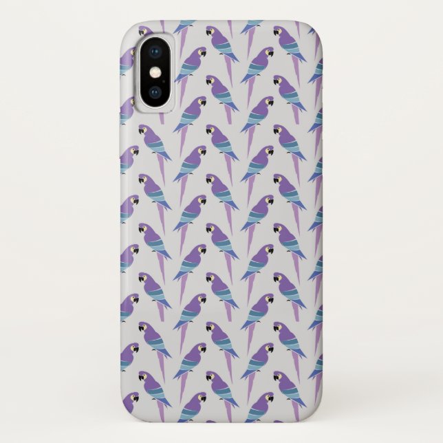 Lila Papageien Case-Mate iPhone Hülle (Rückseite)