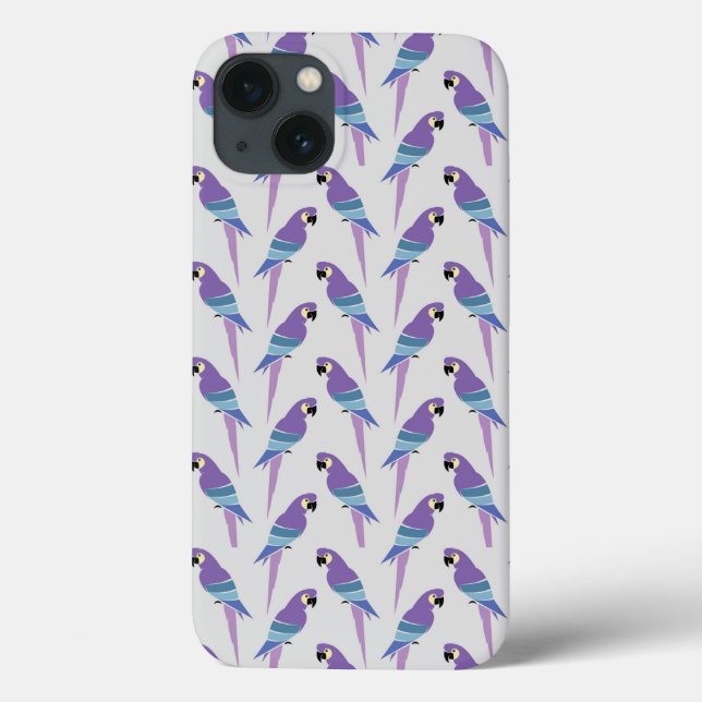 Lila Papageien Case-Mate iPhone Hülle (Rückseite)
