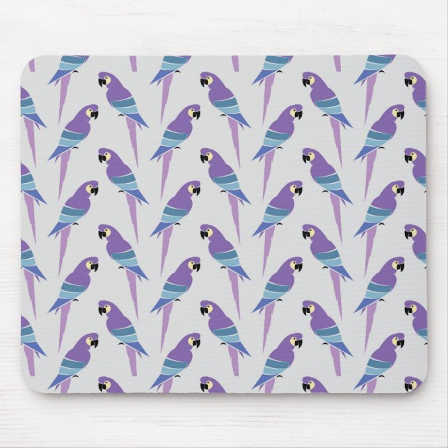 Lila Papageien Mousepad (Vorne)