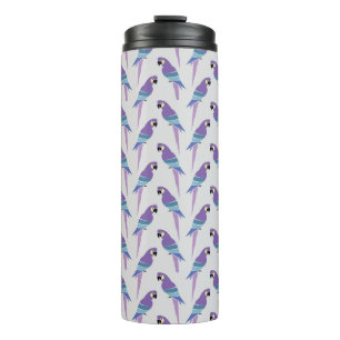Lila Papageien Thermosbecher