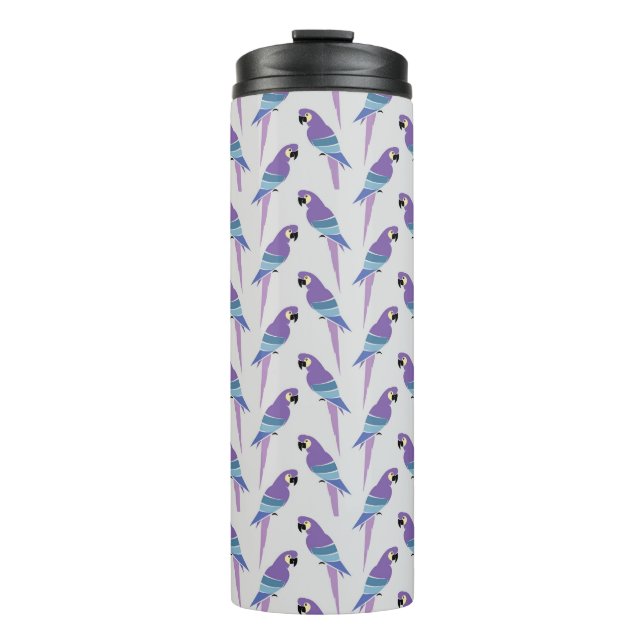 Lila Papageien Thermosbecher (Vorderseite)