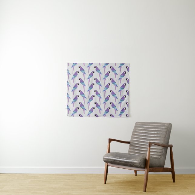 Lila Papageien Wandteppich (Beispiel (Horizontal))