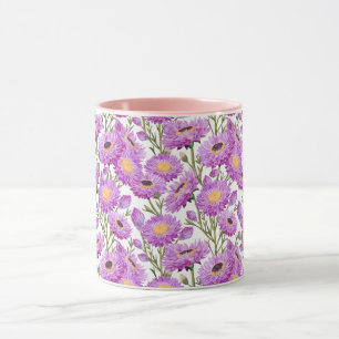 Lila Paper Daisies Blumenblumen Tasse