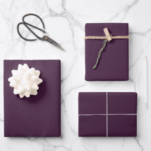 Lila Papierblätter Geschenkpapier Set