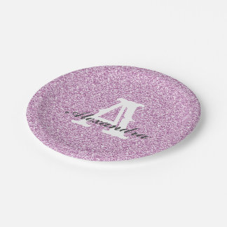 Lila Papierplatte für Glitzer- und Sparkle Pappteller