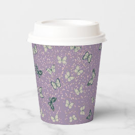 Lila Papillon Pappbecher