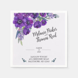 Lila Paprikaschoten Serviette