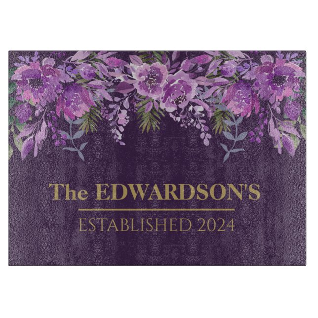 Lila Paradies: Botanisches Schönheitspflege Schneidebrett (Vorderseite)