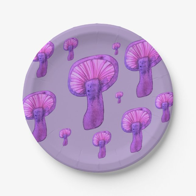 Lila Party Pappteller (Vorderseite)